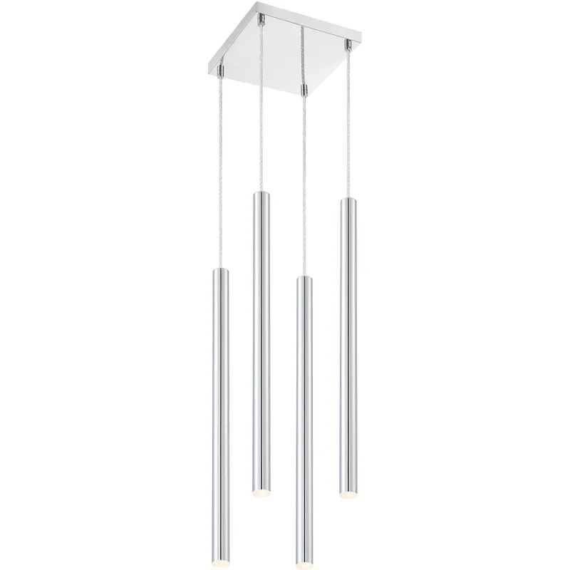 Forest LED 9.5 inch Chrome Chandelier Ceiling Light in Chrome Steel