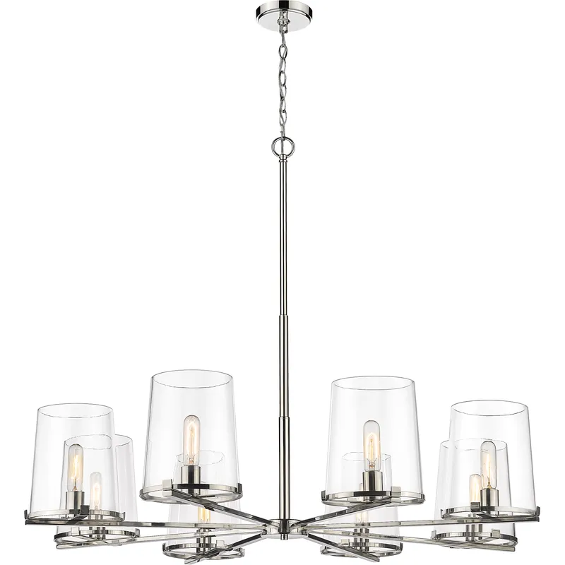 Callista 8 Light 44 inch Polished Nickel Chandelier Ceiling Light