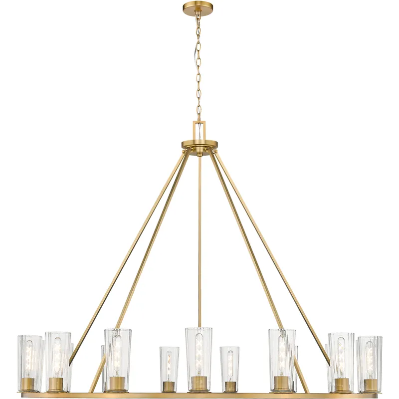 Titus 15 Light 62.5 inch Modern Gold Chandelier Ceiling Light