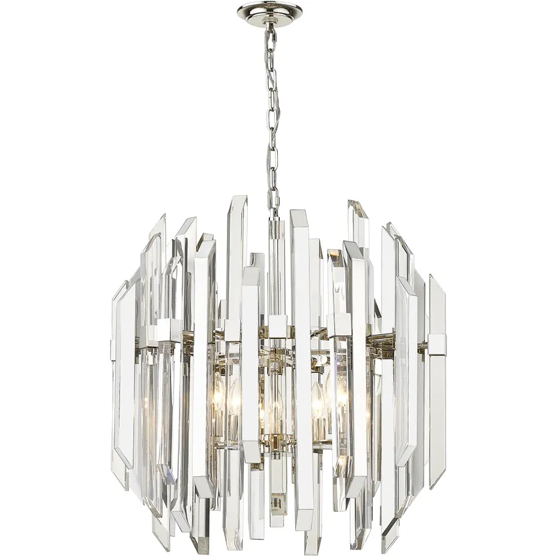 Bova 6 Light 26 inch Polished Nickel Chandelier Ceiling Light