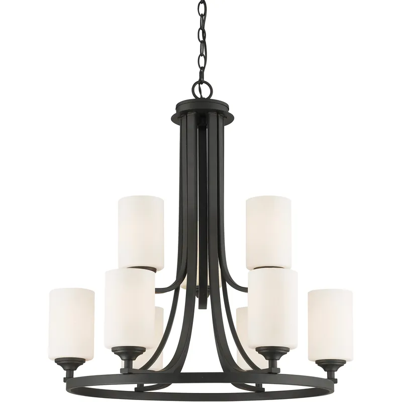 Bordeaux 9 Light 26.25 inch Bronze Chandelier Ceiling Light