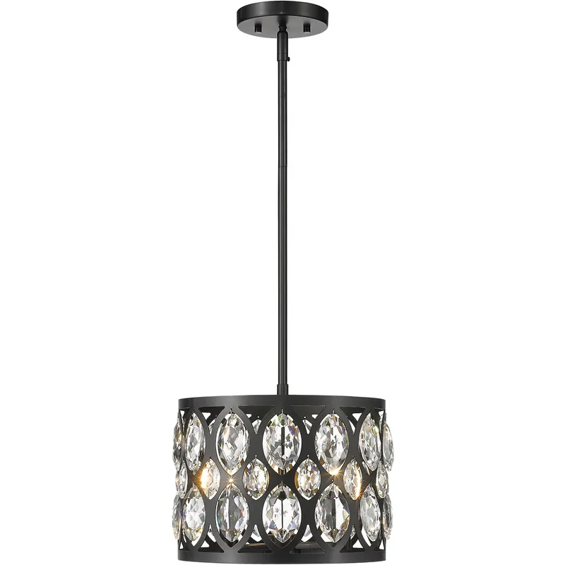 Dealey 3 Light 11.25 inch Matte Black Chandelier Ceiling Light