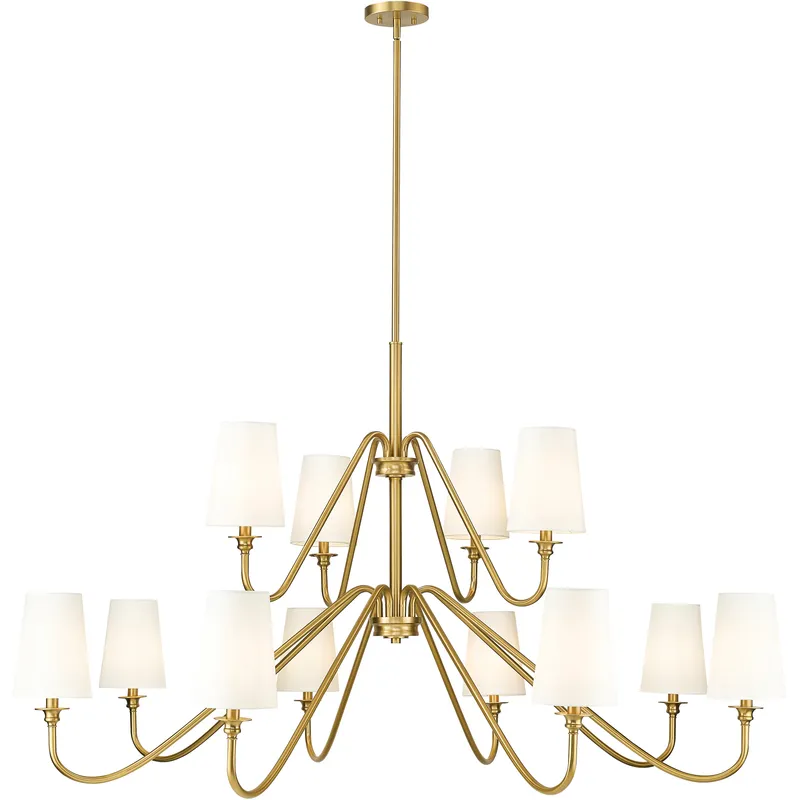 Gianna 12 Light 60.25 inch Modern Gold Chandelier Ceiling Light