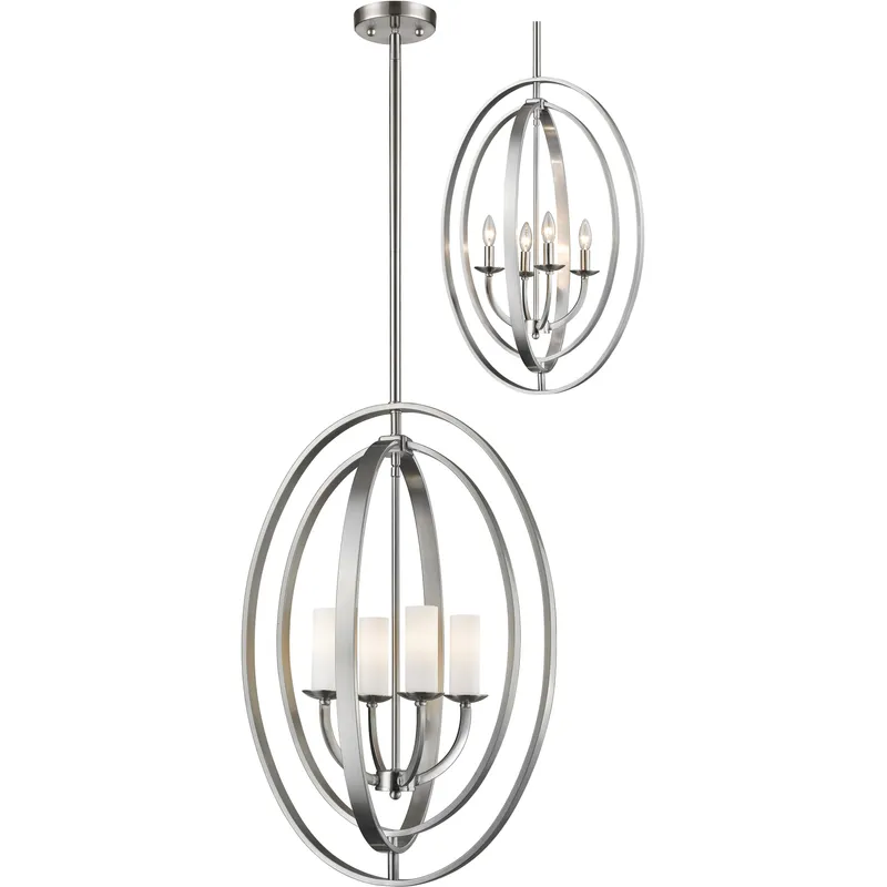 Ashling 4 Light 19.13 inch Brushed Nickel Chandelier Ceiling Light