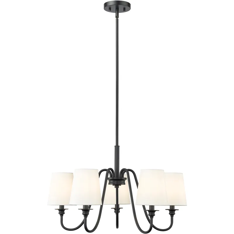 Gianna 5 Light 26 inch Matte Black Chandelier Ceiling Light