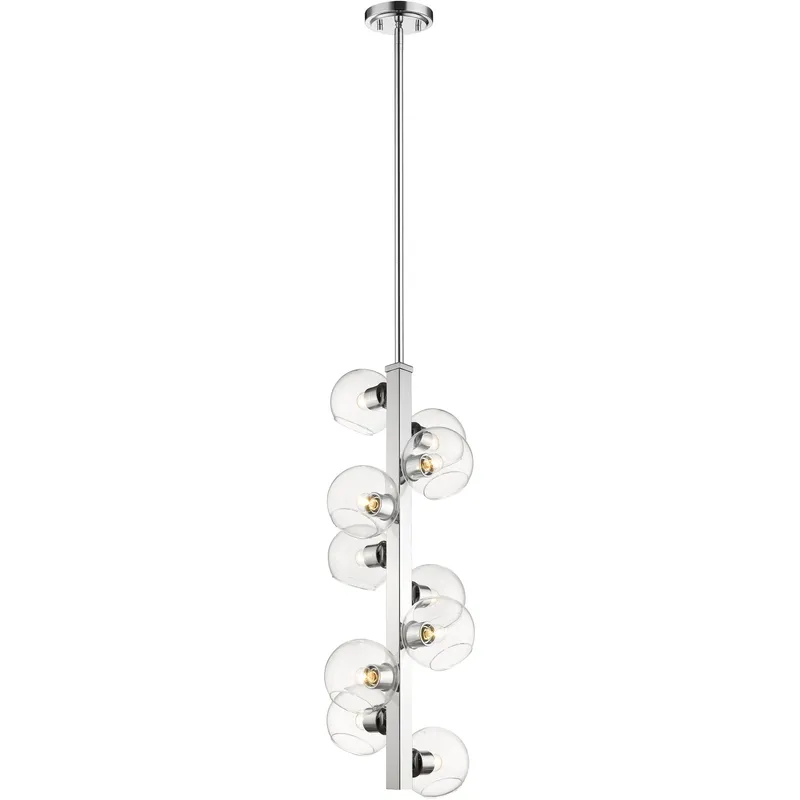 Marquee 10 Light 14 inch Chrome Chandelier Ceiling Light