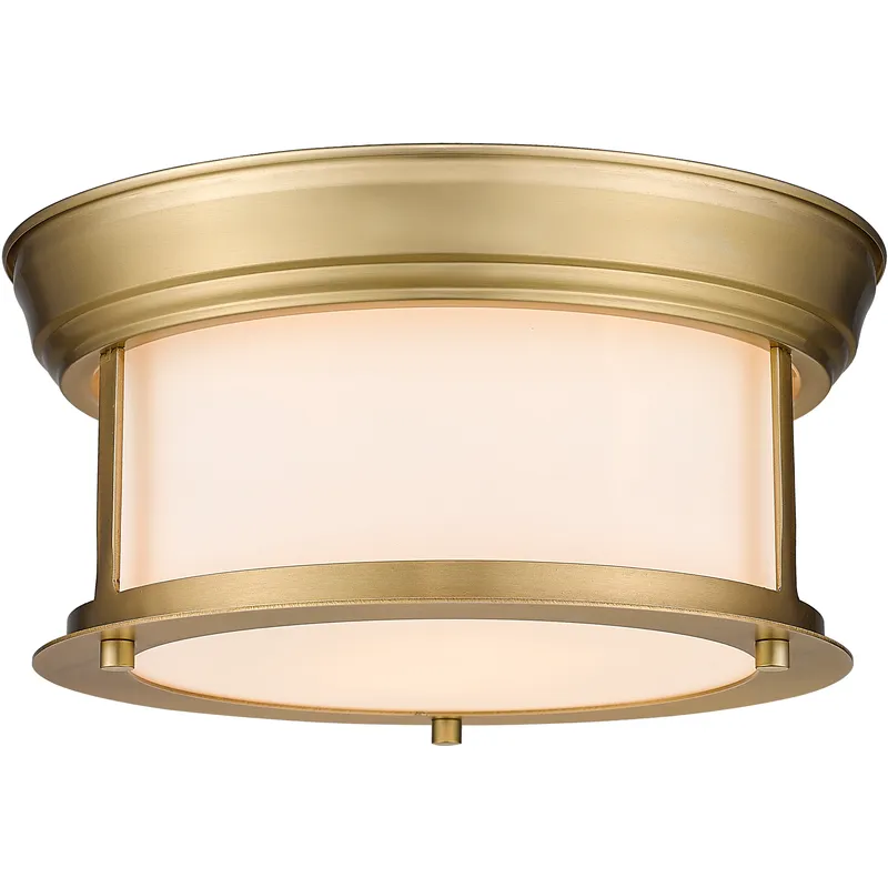 Sonna 2 Light 11 inch Heritage Brass Flush Mount Ceiling Light