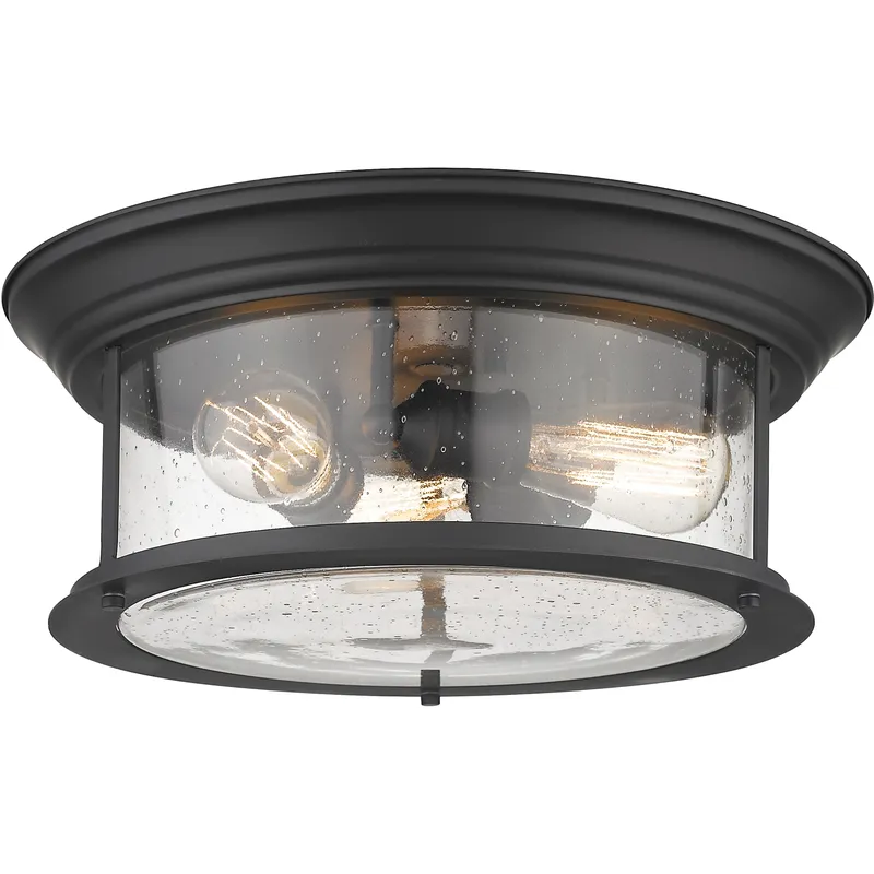 Sonna 3 Light 15.5 inch Matte Black Flush Mount Ceiling Light
