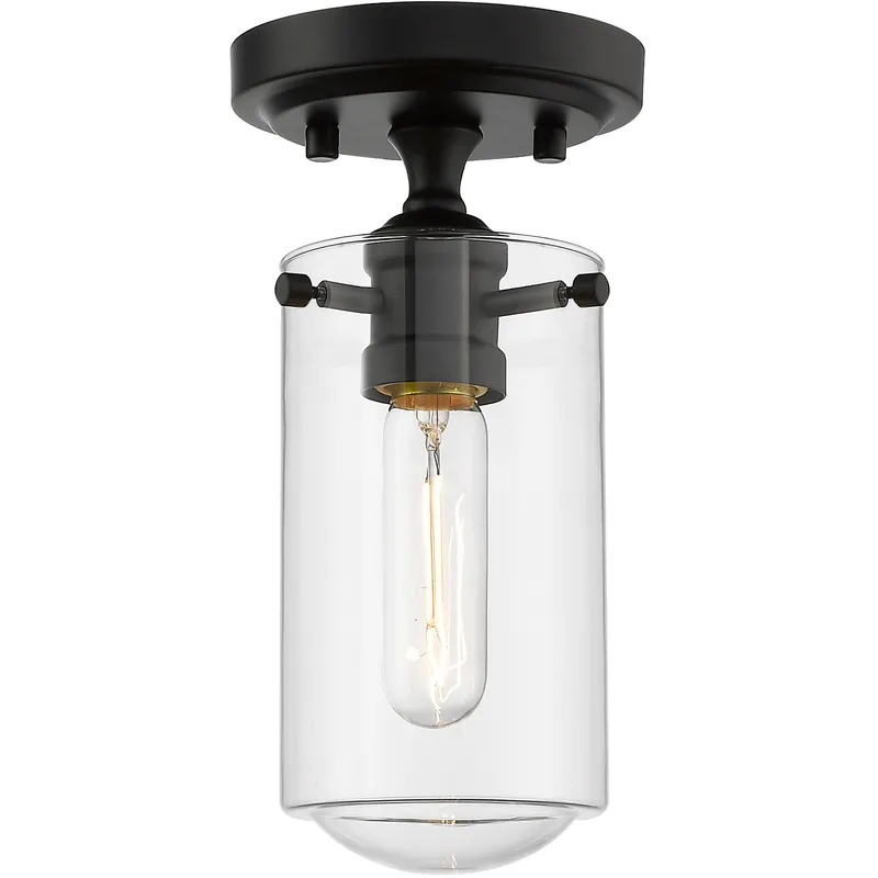 Delaney 1 Light 5 inch Matte Black Flush Mount Ceiling Light