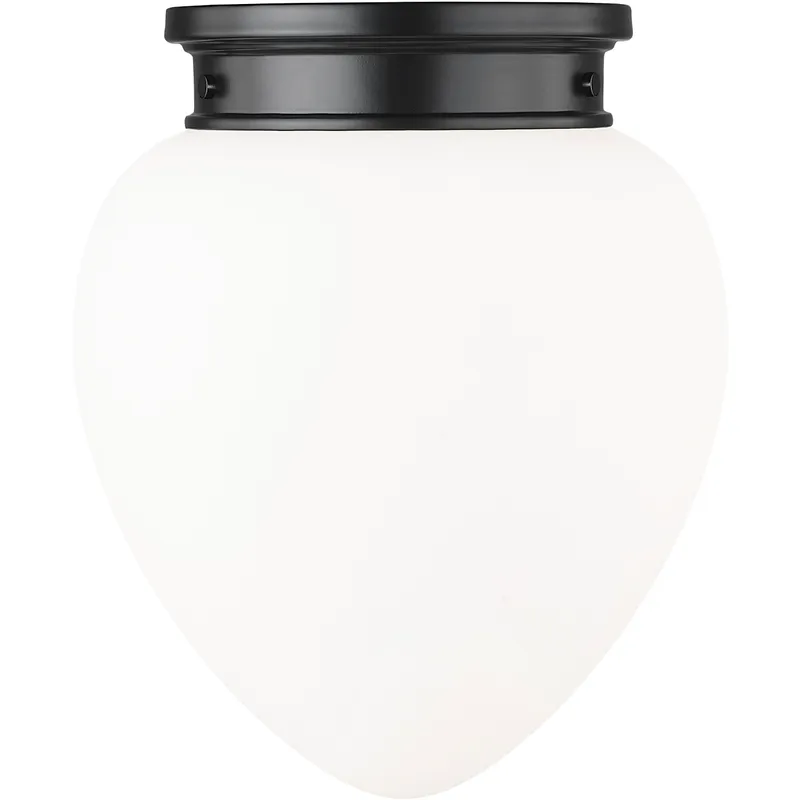 Gideon 1 Light 12.5 inch Matte Black Flush Mount Ceiling Light