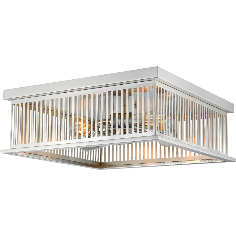 Camellia 4 Light 18 inch Brushed Nickel Flush Mount Ceiling Light in Brushed Nickel Steel