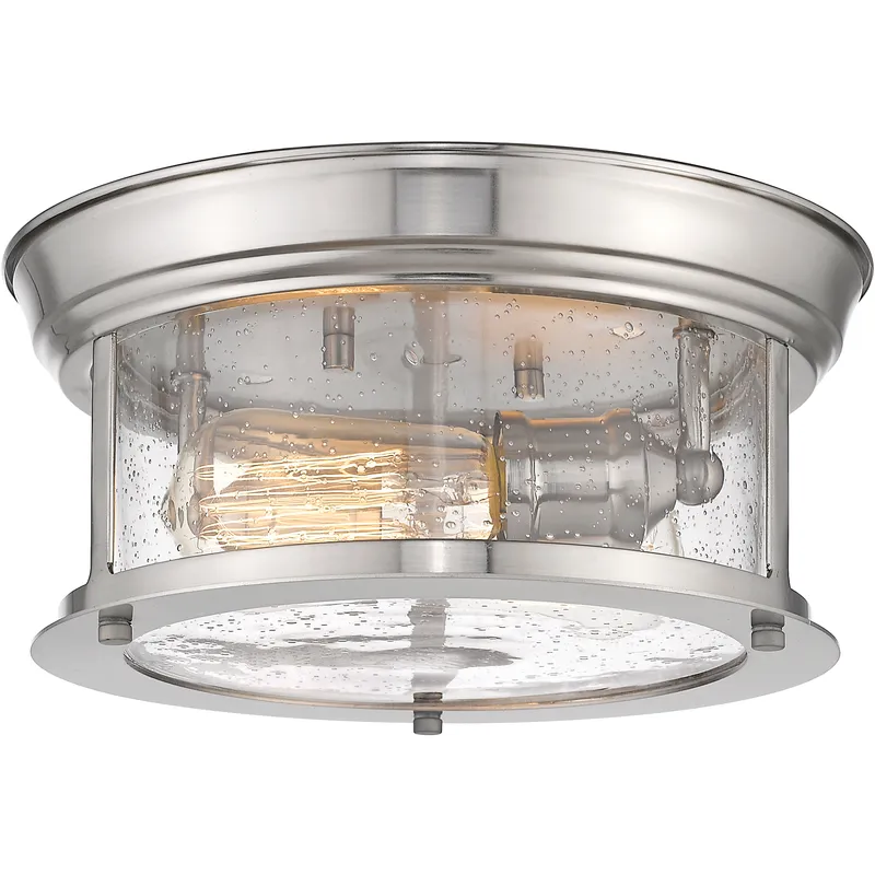 Sonna 2 Light 11 inch Brushed Nickel Flush Mount Ceiling Light