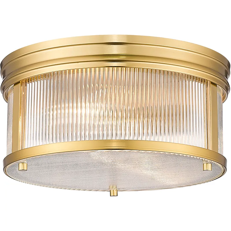 Carnaby 2 Light 13 inch Modern Gold Flush Mount Ceiling Light