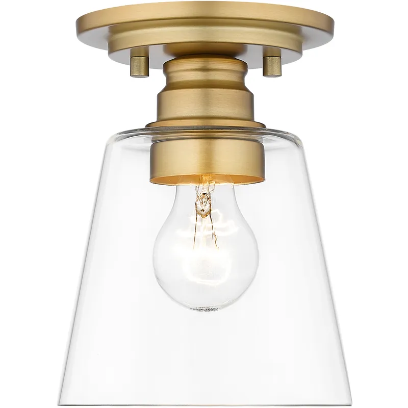 Annora 1 Light 7 inch Olde Brass Flush Mount Ceiling Light