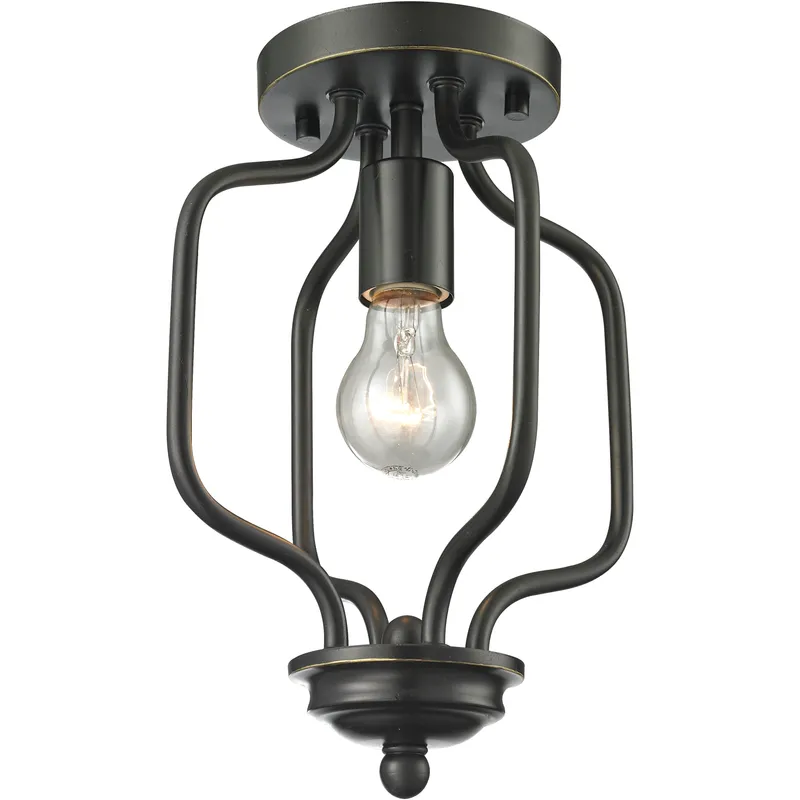 Cardinal 1 Light 8 inch Olde Bronze Flush Mount Ceiling Light