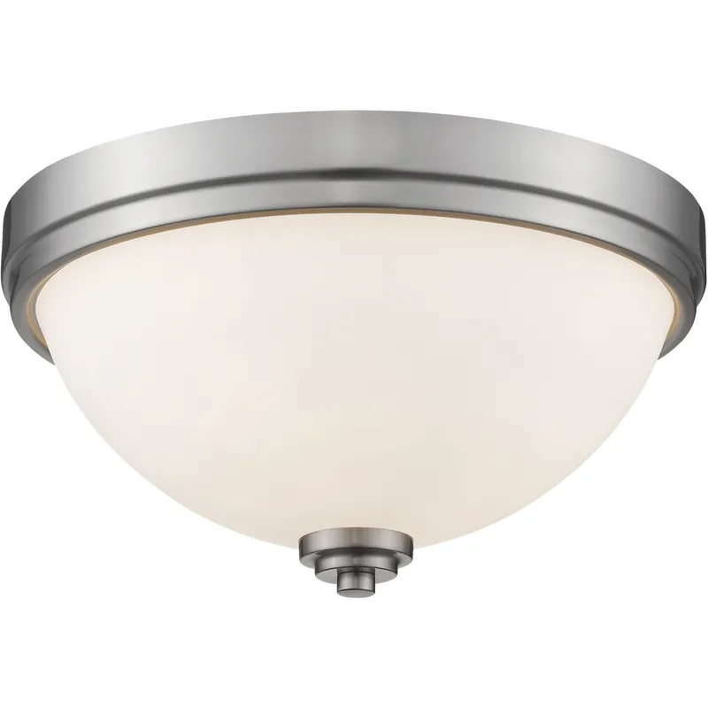 Ashton 2 Light 13 inch Brushed Nickel Flush Mount Ceiling Light in 3.9