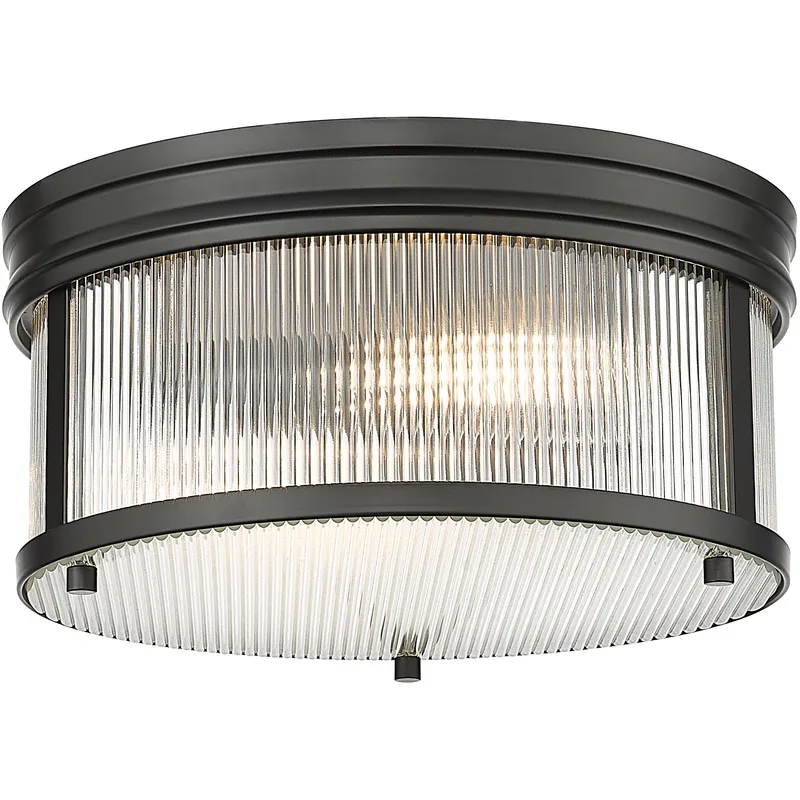 Carnaby 2 Light 13 inch Matte Black Flush Mount Ceiling Light