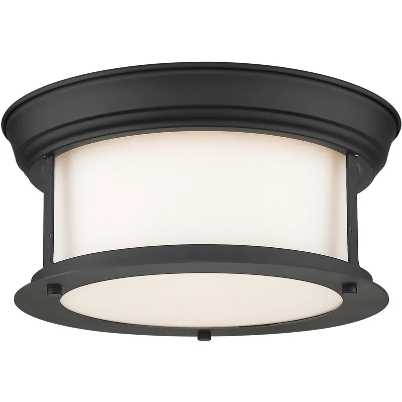 Sonna 2 Light 11 inch Matte Black Flush Mount Ceiling Light