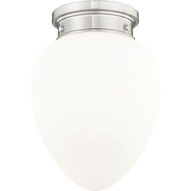 Gideon 1 Light 10 inch Brushed Nickel Flush Mount Ceiling Light