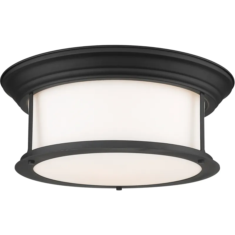 Sonna 3 Light 15.5 inch Matte Black Flush Mount Ceiling Light
