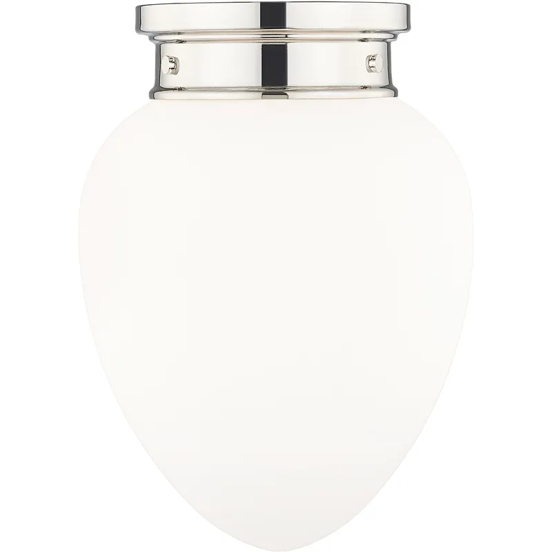 Gideon 1 Light 10 inch Polished Nickel Flush Mount Ceiling Light