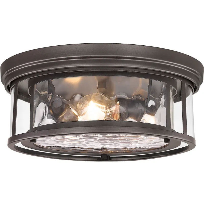 Clarion 3 Light 16 inch Bronze Flush Mount Ceiling Light