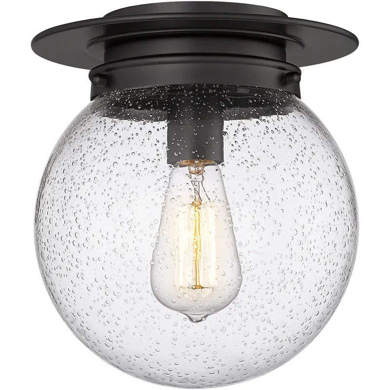 Calhoun 1 Light 9 inch Matte Black Flush Mount Ceiling Light