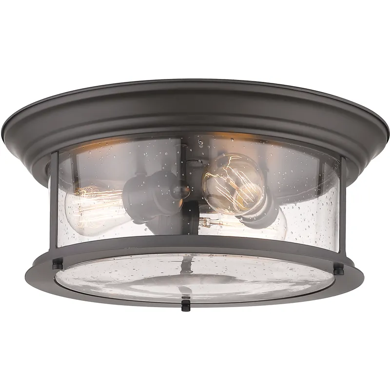 Sonna 3 Light 15.5 inch Bronze Flush Mount Ceiling Light
