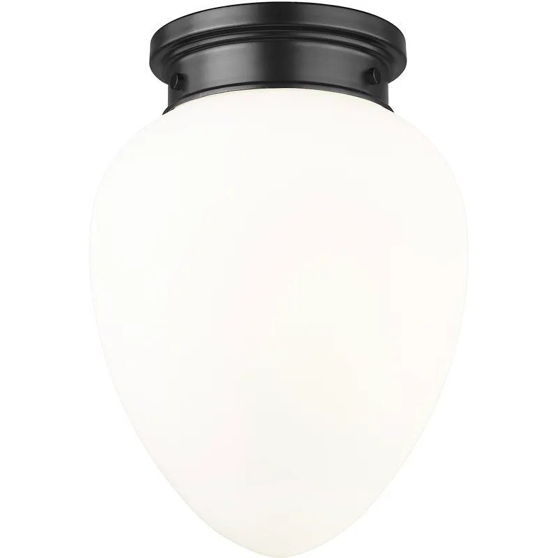 Gideon 1 Light 10 inch Matte Black Flush Mount Ceiling Light