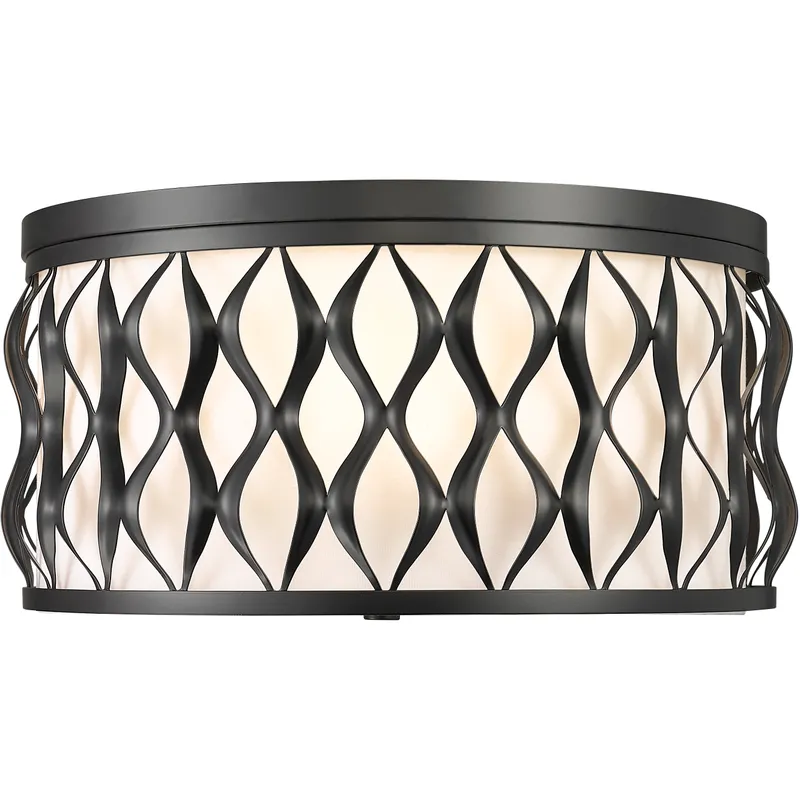 Harden 4 Light 16.25 inch Matte Black Flush mount Ceiling Light