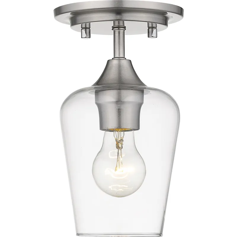 Joliet 1 Light 5.5 inch Brushed Nickel Flush Mount Ceiling Light