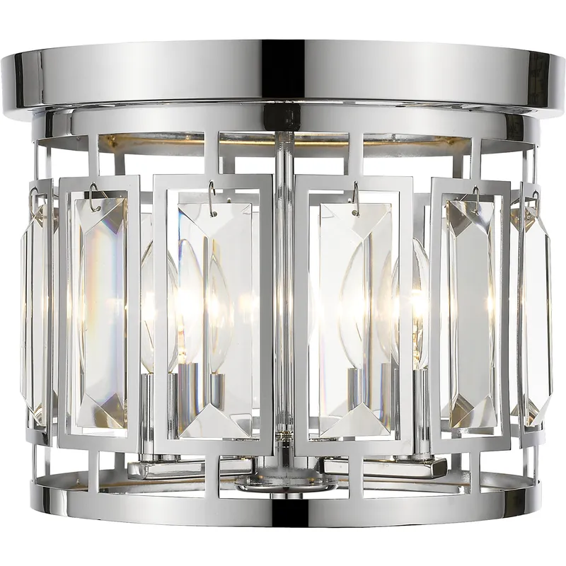 Mersesse 3 Light 12.5 inch Chrome Flush Mount Ceiling Light