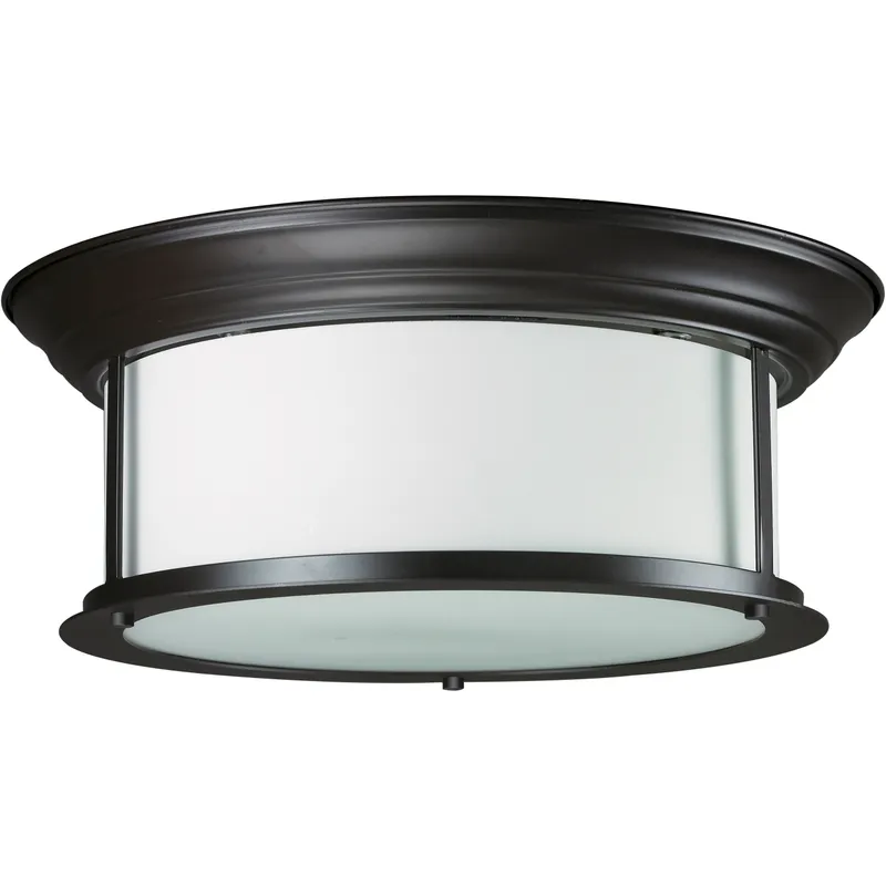 Sonna 3 Light 15.5 inch Bronze Flush Mount Ceiling Light in Matte Opal Glass