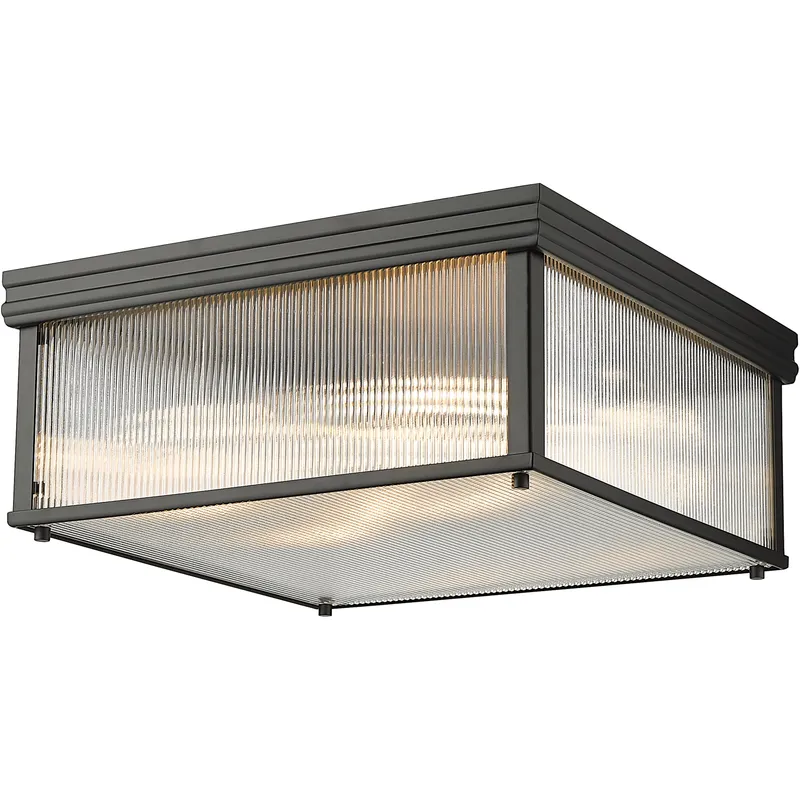 Carnaby 4 Light 18 inch Matte Black Flush Mount Ceiling Light