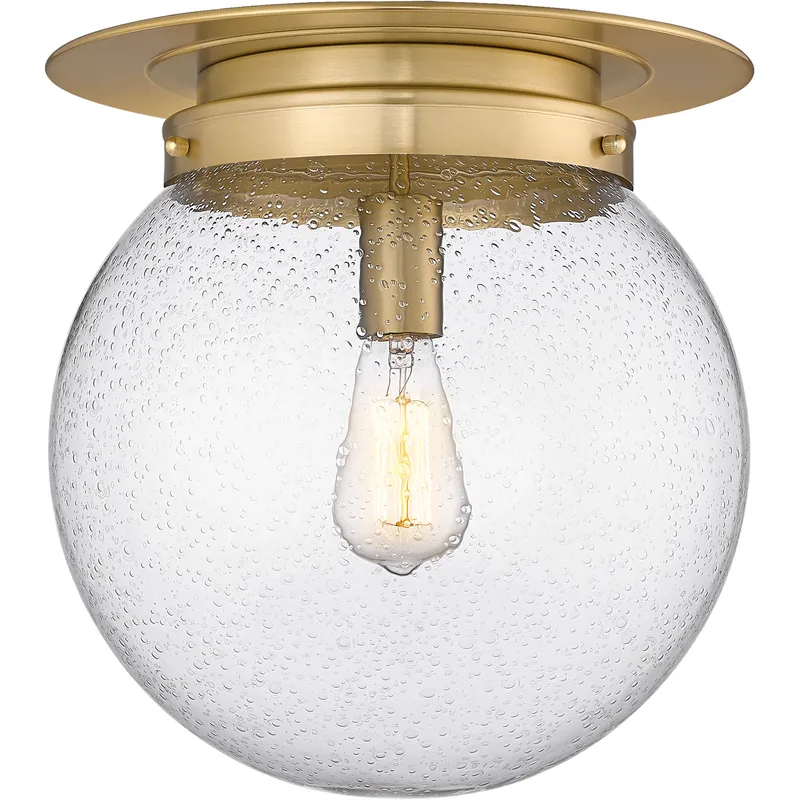 Calhoun 1 Light 13 inch Heritage Brass Flush Mount Ceiling Light