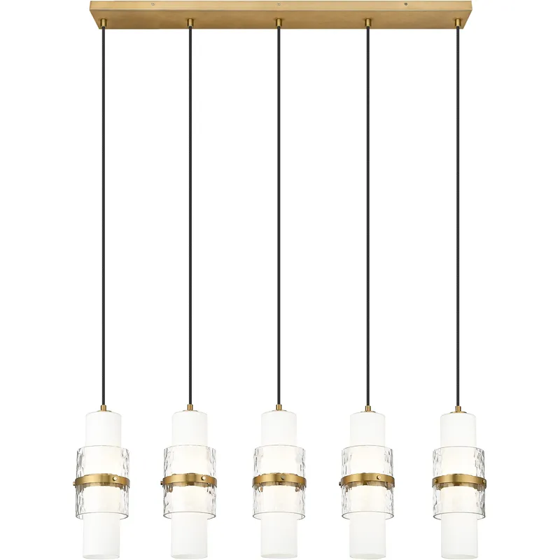 Cayden 5 Light 42 inch Modern Gold Linear Chandelier Ceiling Light