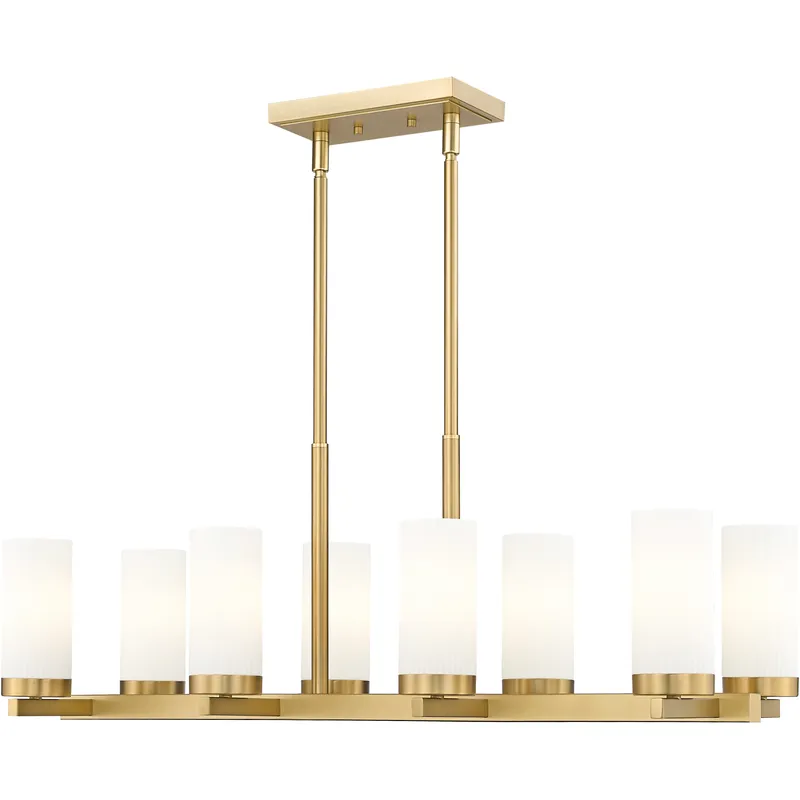 Danica 8 Light 42 inch Modern Gold Linear Chandelier Ceiling Light