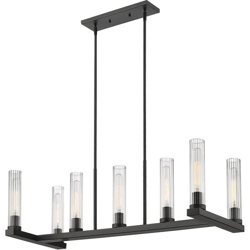 Beau Linear Chandelier Ceiling Light in Bronze