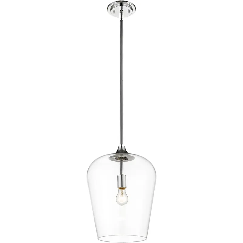 Joliet 1 Light 12 inch Chrome Pendant Ceiling Light
