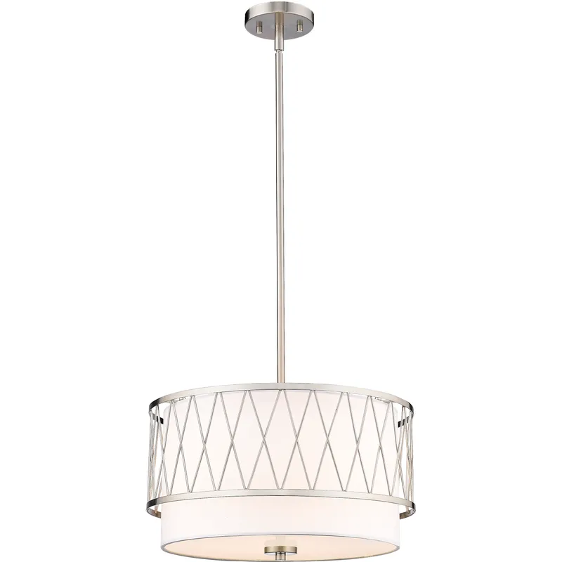 Dalton 3 Light 17 inch Brushed Nickel Pendant Ceiling Light