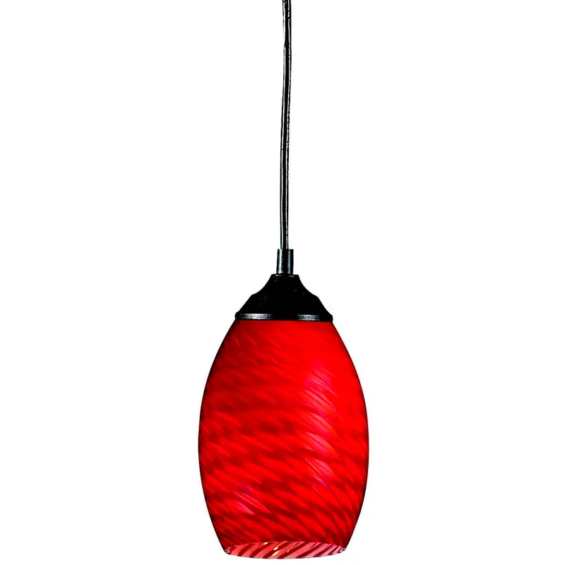 Jazz 1 Light 5 inch Sand Black Pendant Ceiling Light in Red