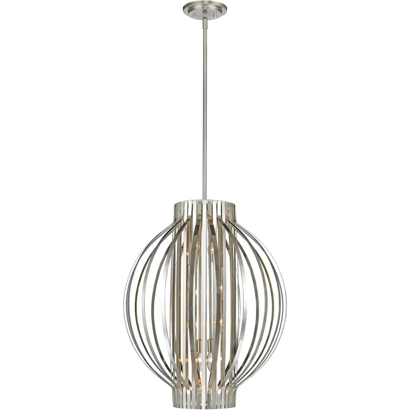 Moundou 8 Light 24 inch Brushed Nickel Pendant Ceiling Light