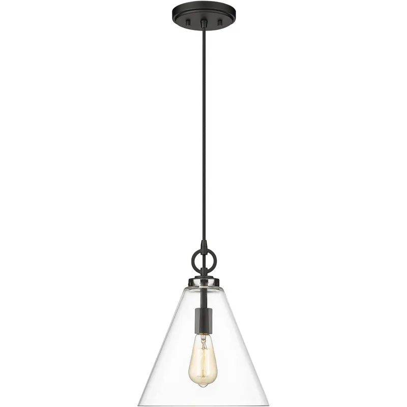 Harper 1 Light 11.5 inch Matte Black Pendant Ceiling Light