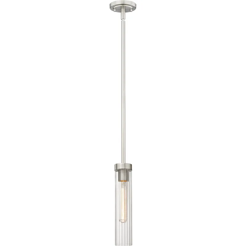 Beau 1 Light 4.75 inch Brushed Nickel Pendant Ceiling Light