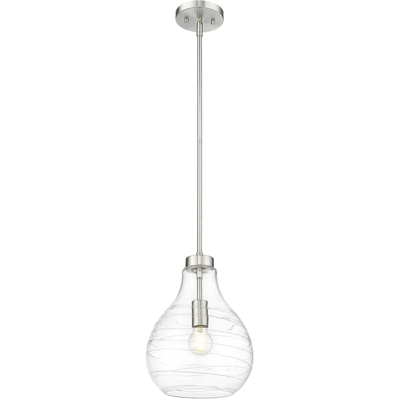 Bon Air 1 Light 10 inch Brushed Nickel Pendant Ceiling Light