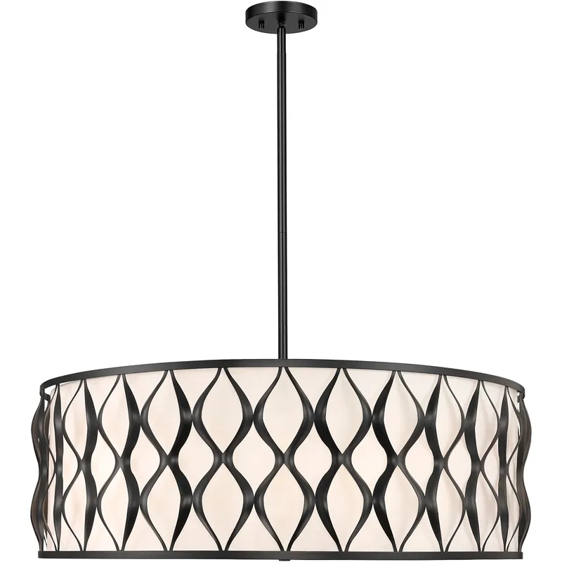 Harden 10 Light 32 inch Matte Black Pendant Ceiling Light