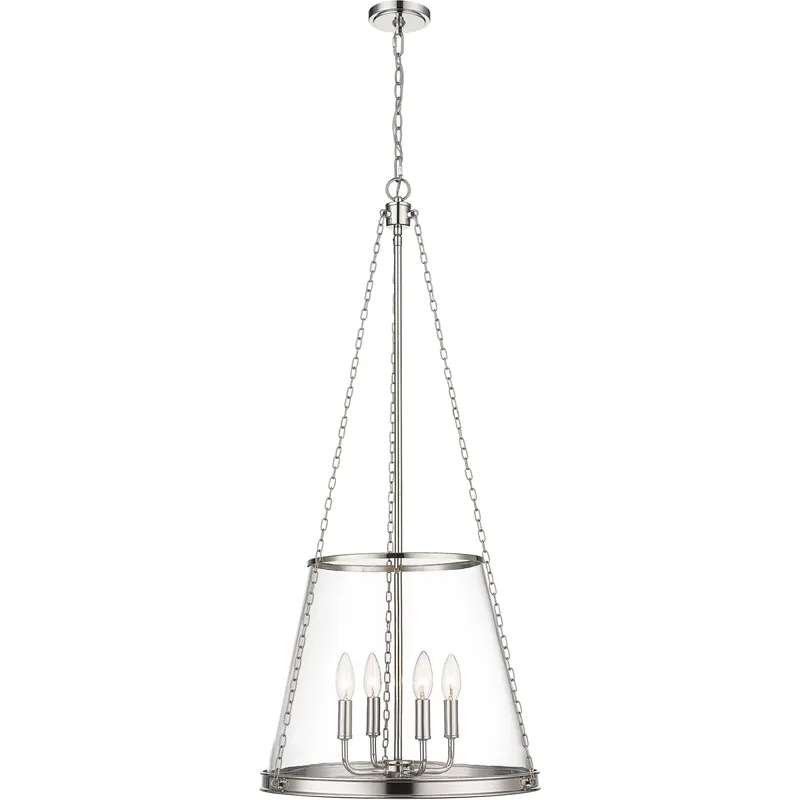 Prescott 4 Light 18 inch Polished Nickel Pendant Ceiling Light