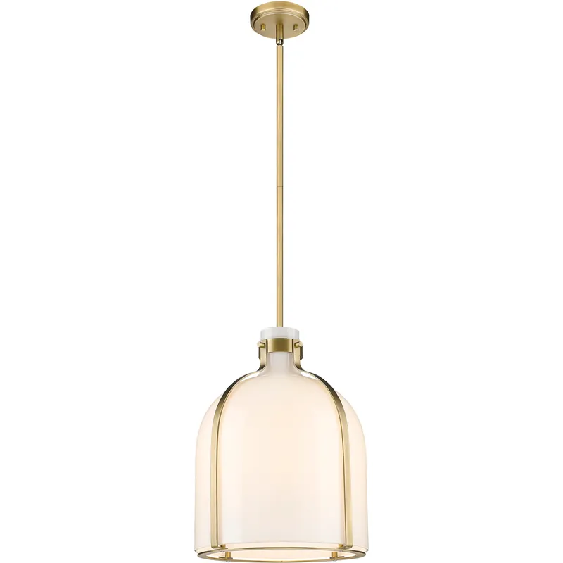 Pearson 1 Light 12.25 inch Rubbed Brass Pendant Ceiling Light in Rubbed Bronze