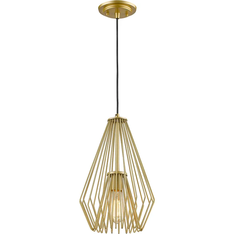 Quintus 1 Light 9.25 inch Metallic Gold Pendant Ceiling Light