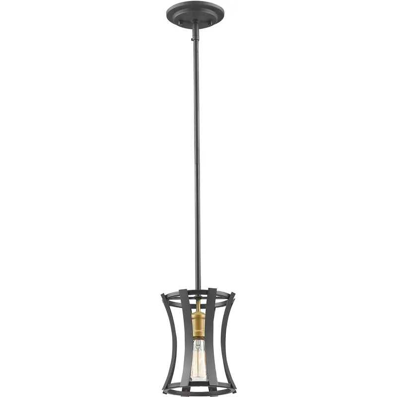 Geist 1 Light 6.5 inch Bronze Gold Pendant Ceiling Light